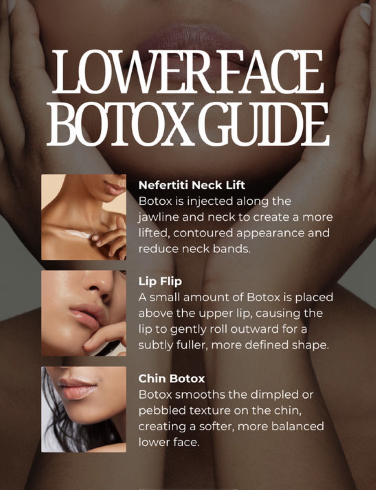 Lower face treatment guide