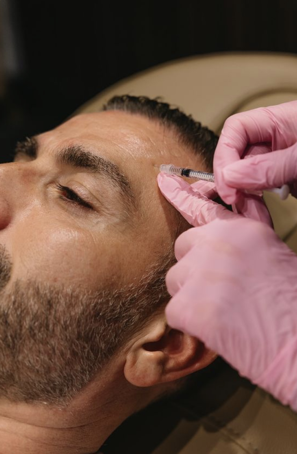 Anti-wrinkle treatment in progress