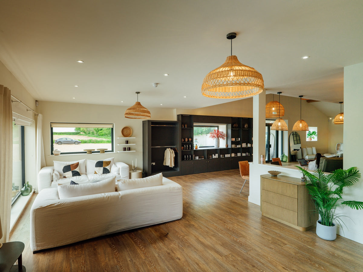 Inside Skinfolk clinic, the lounge and retail space
