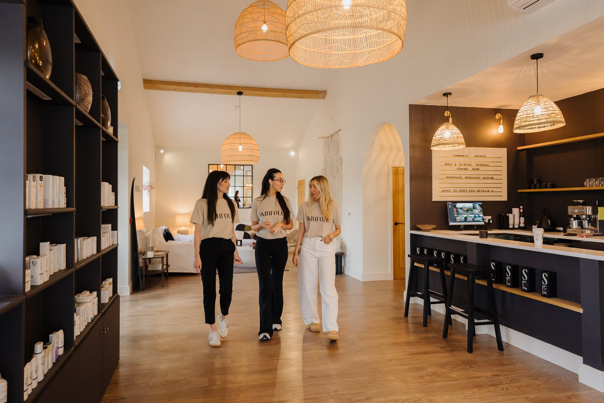 The Skinfolk team in the clinic retail space